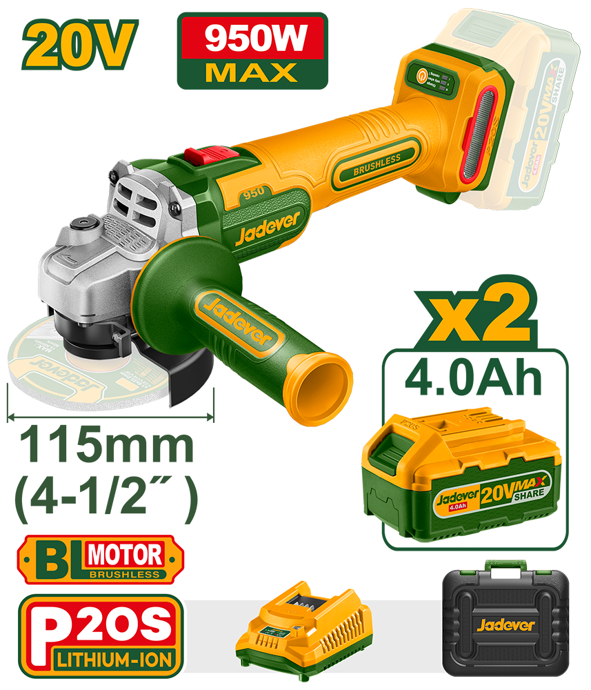 Amoladora Angular Inalámbrica Motor Sin Escobillas (Brushless) Profesional